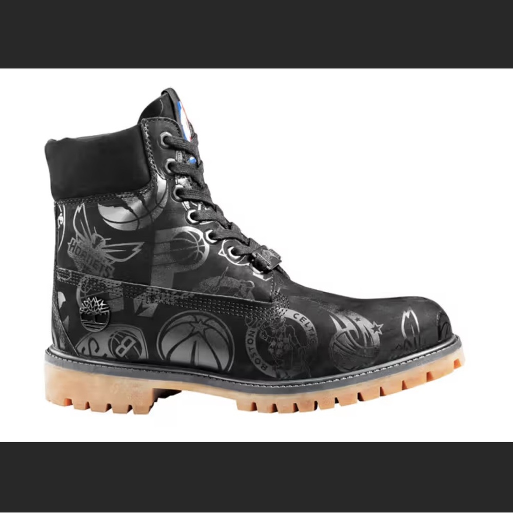 Timberland x nba all star Black Patterned Men's Boots without box & used3 times
